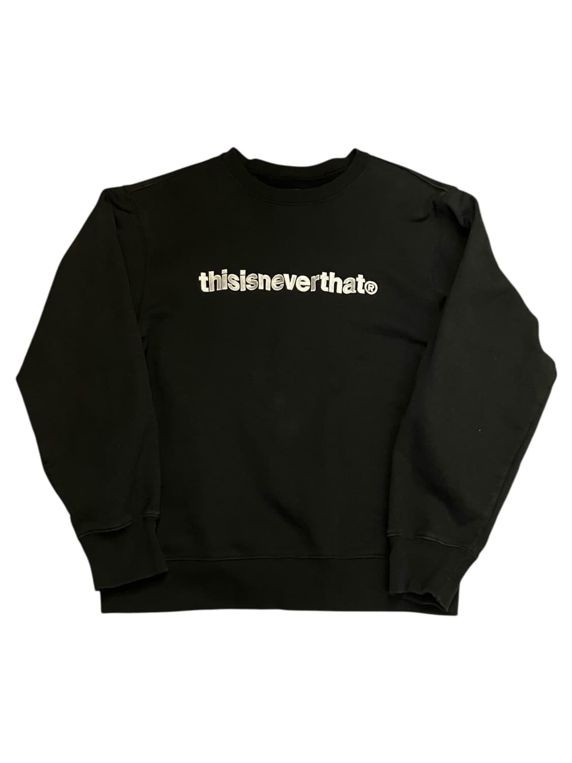 디스이즈네버뎃 자수 로고 맨투맨 블랙 L #csz2422 상품이미지3