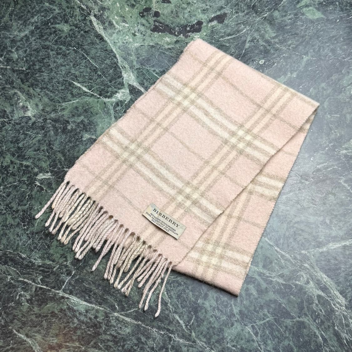 버버리 캐시미어 메리노울 노바체크 핑크 머플러 목도리 상품이미지1