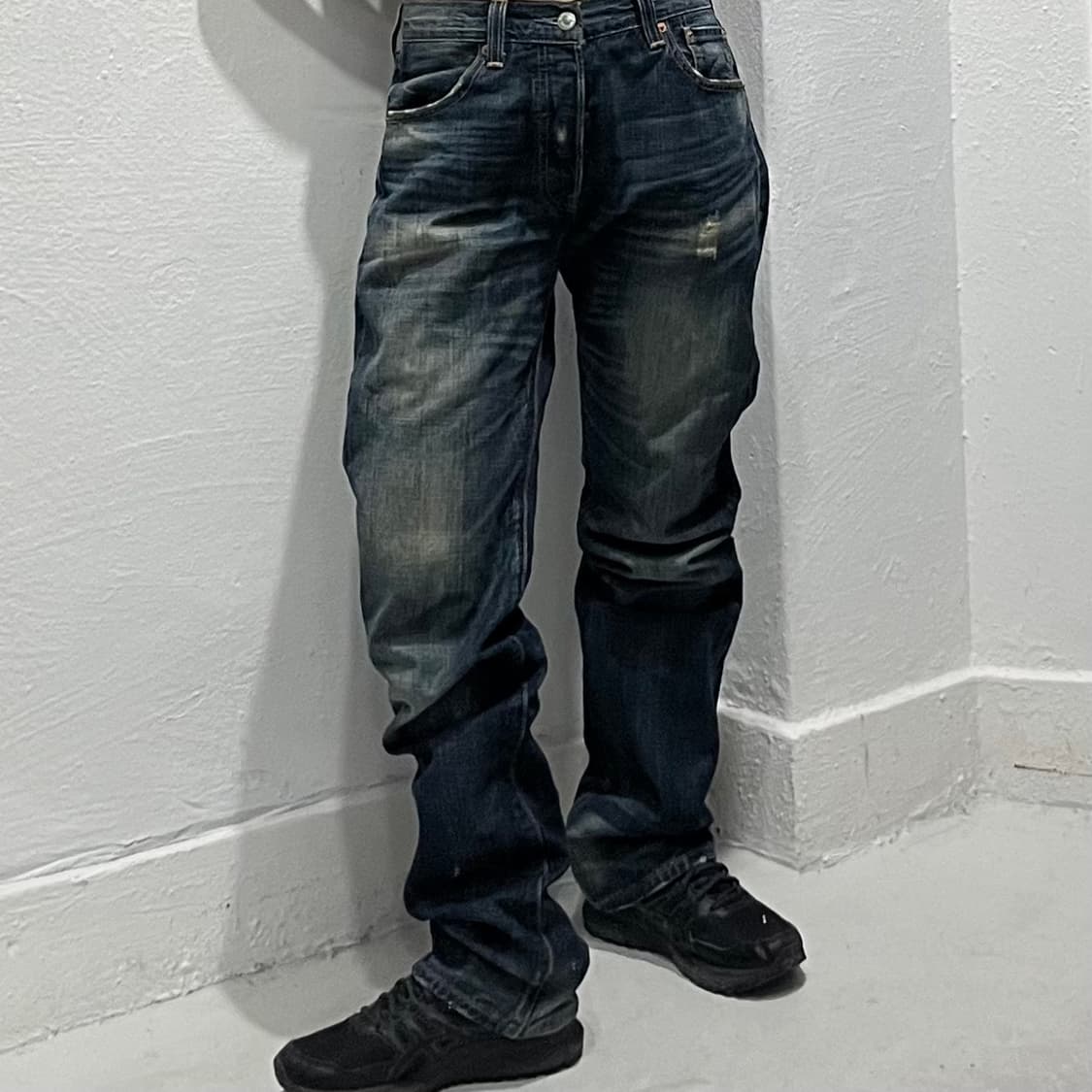 리바이스 501 워싱 데님 팬츠 상품이미지1