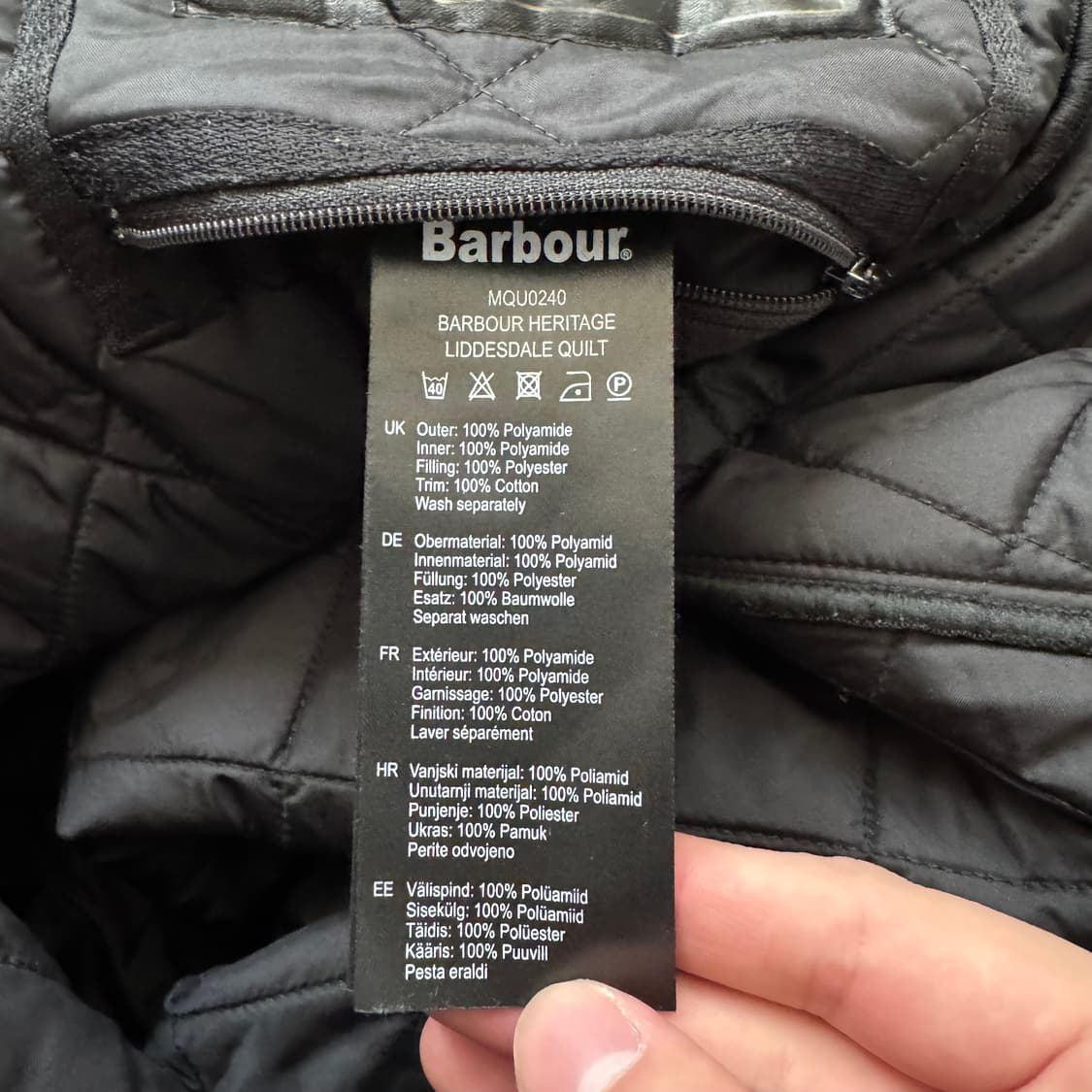 BARBOUR 일본빈티지 리데스데일 퀄팅 자켓 바버 자켓 L 100 상품이미지7