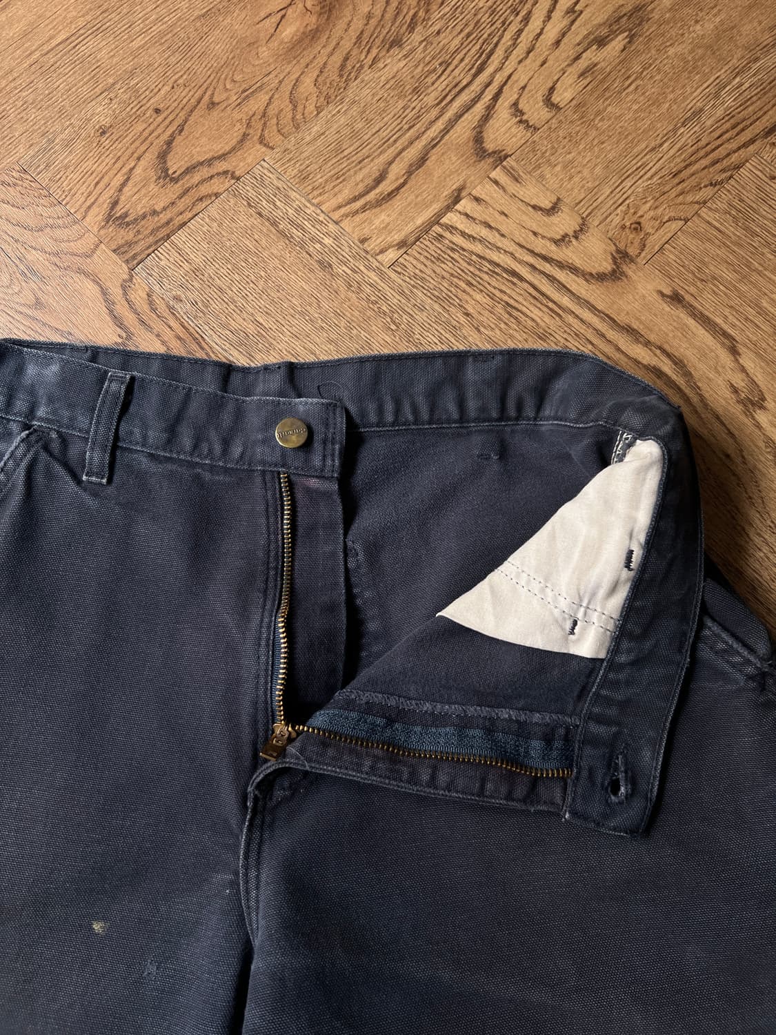 [32]칼하트 USA 빈티지 워싱 미드나잇 네이비 싱글니 카펜터 워크팬츠 상품이미지3