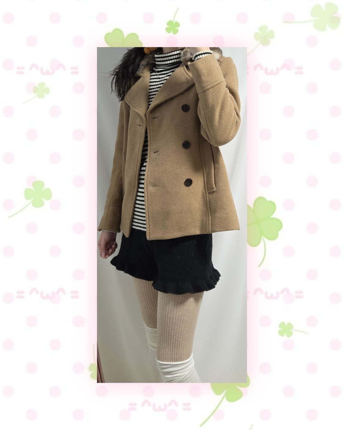 어스뮤직 카멜 울혼방 코트 상품이미지2