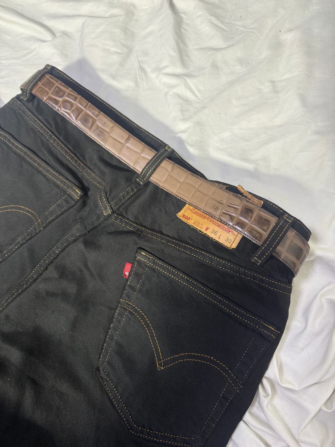 버버리 크로커다일 레더 벨트 상품이미지2