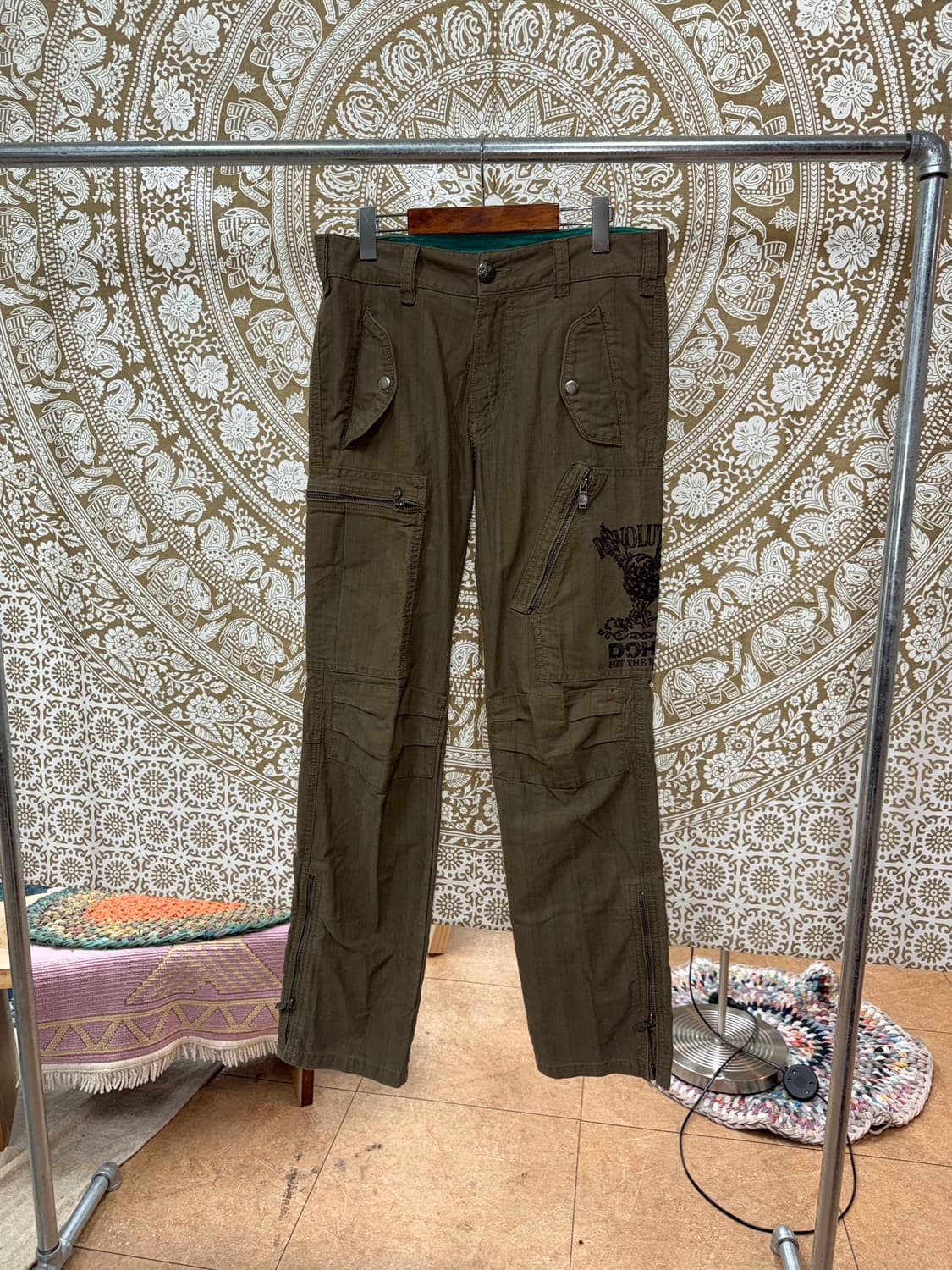 Dohc 빈티지 자수 카고팬츠  상품이미지3