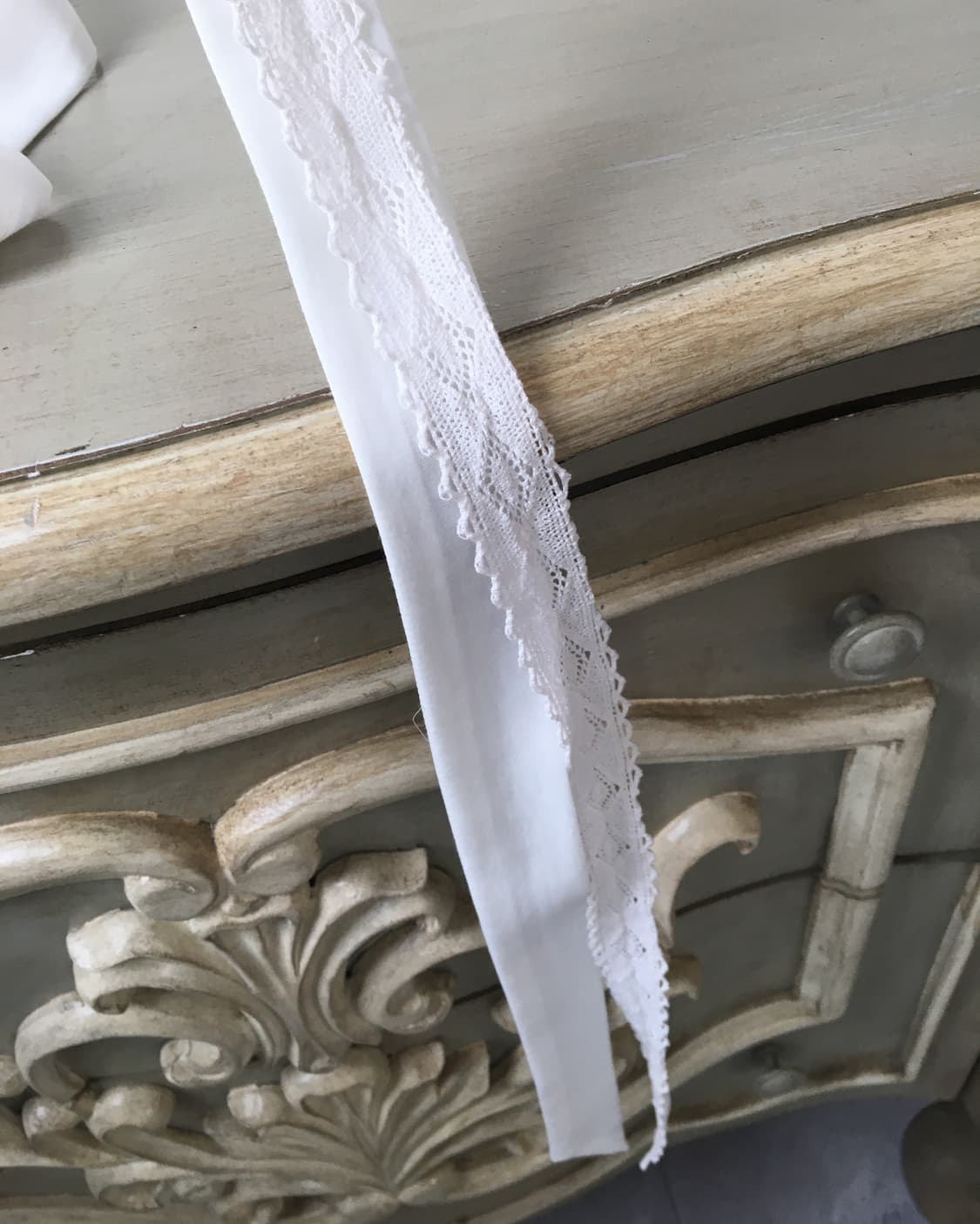  lace trimming tie scarf 상품이미지2