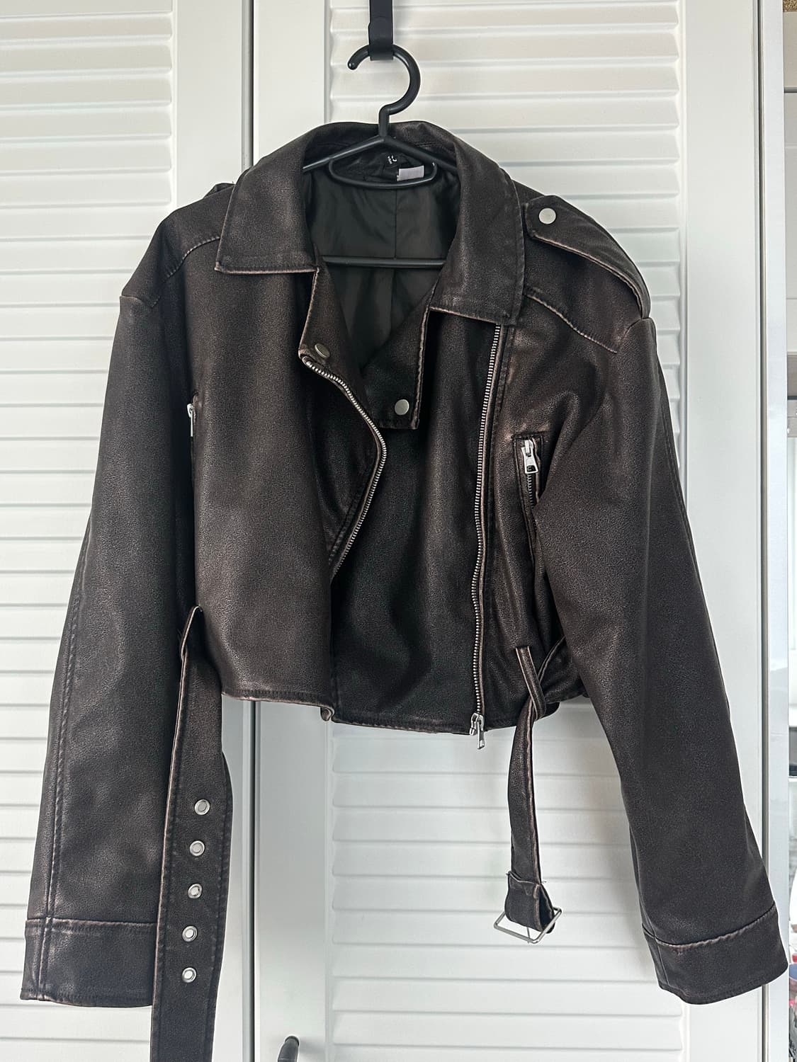 코티드 바이커 재킷 상품이미지2