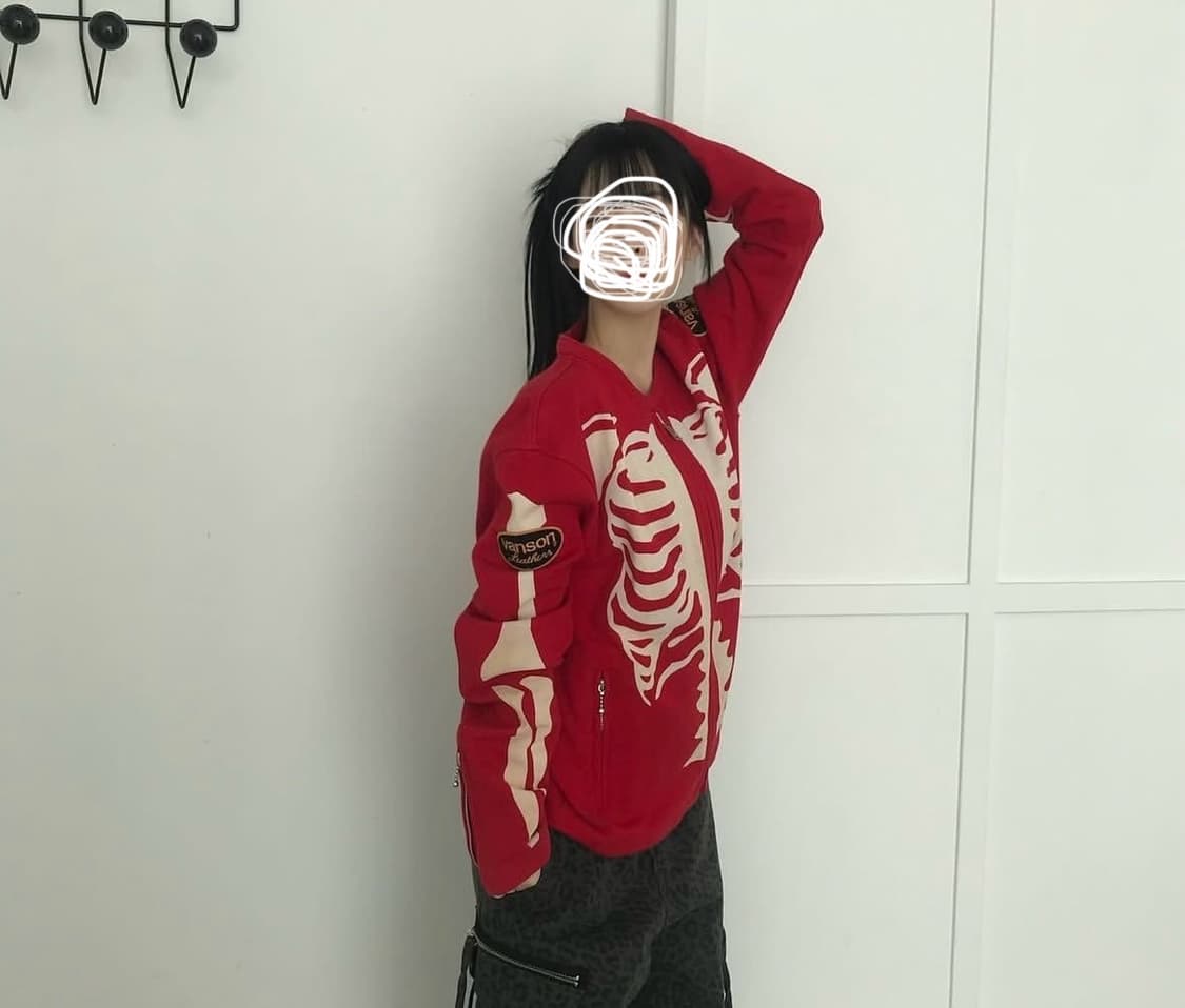 벤슨 레드 본 스켈레톤 집업 상품이미지3