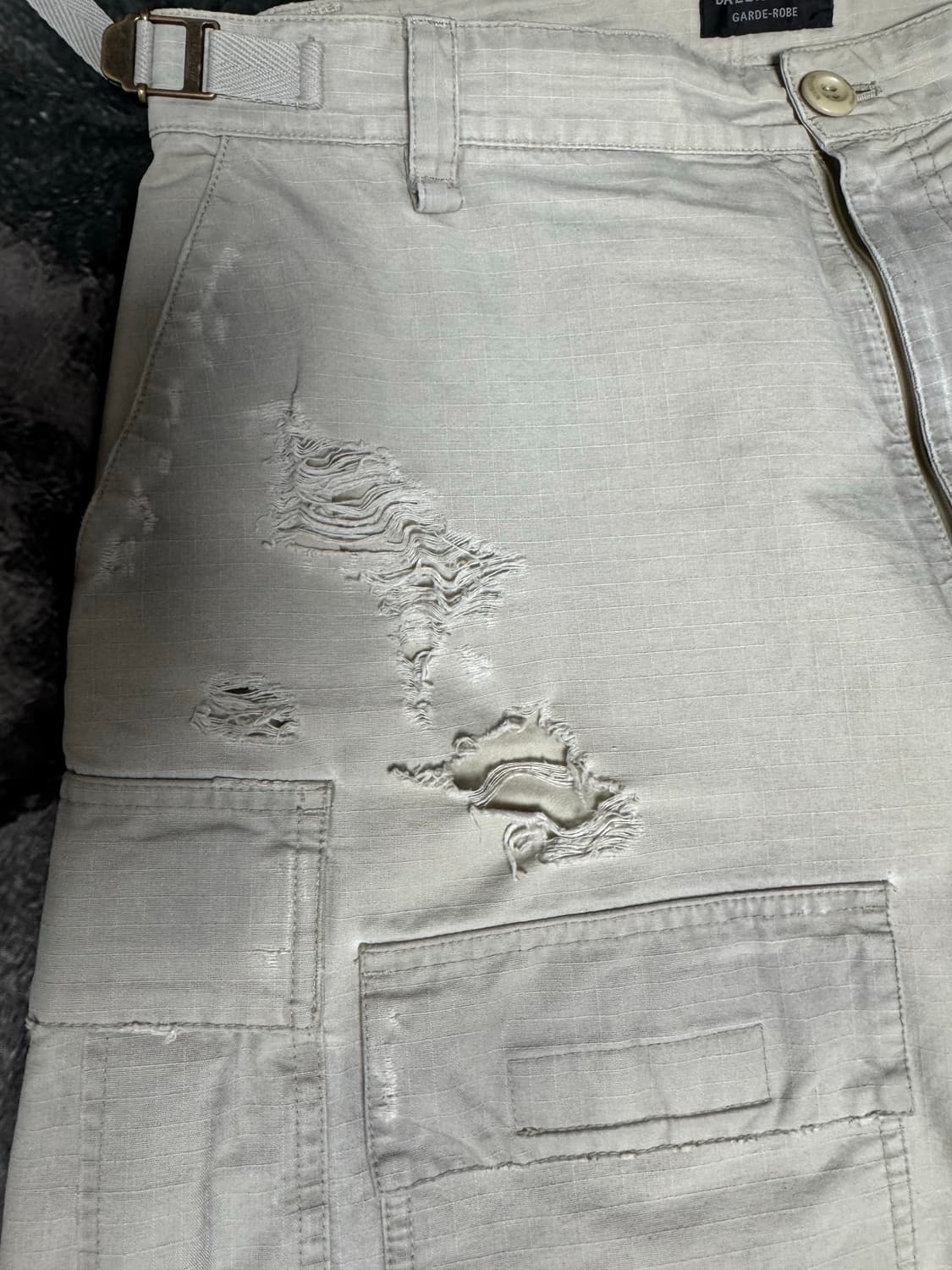 발렌시아가 디스트로이드 립스탑 카고팬츠 (46 size) 상품이미지3