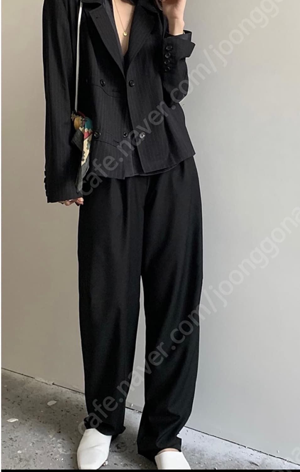 (택달린 새상품)마뗑킴 스트라이프 셋업 상품이미지6