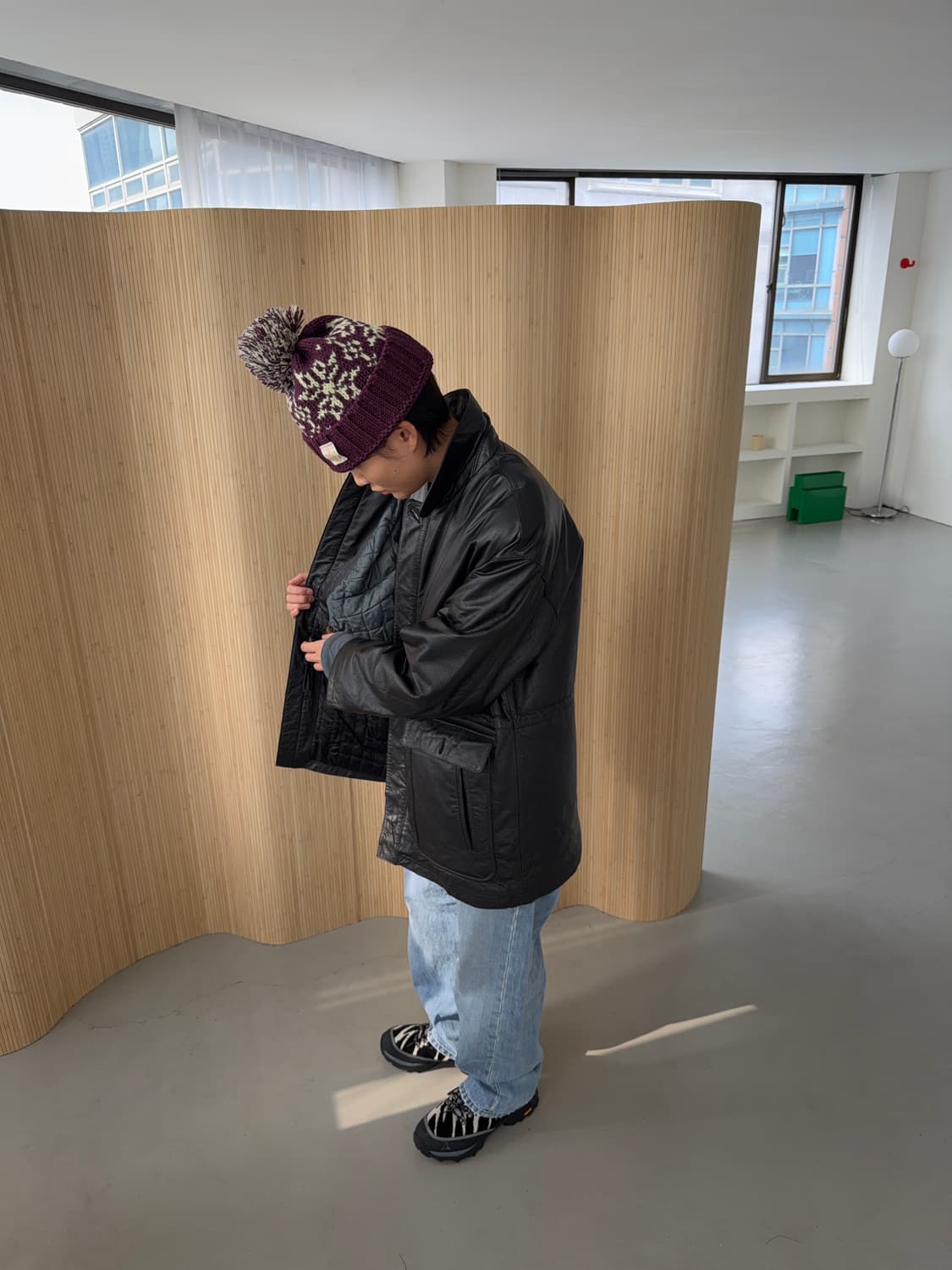 Vtg leather car coat 상품이미지10