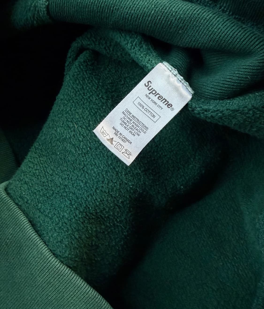 L/ 슈프림 박스로고 크루넥 맨투맨 다크그린 상품이미지10