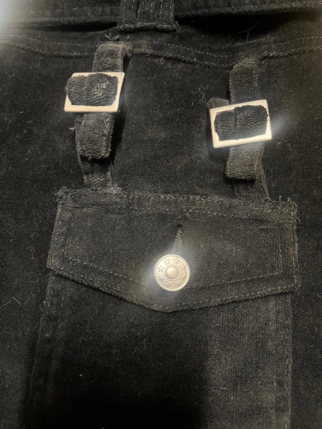 Y2k vintage 코듀로이 스타버튼 벨트 원피스 상품이미지6