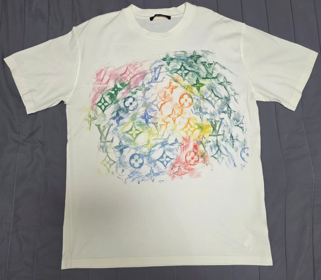 루이비통 모노그램 프린트 반팔 티셔츠 XL 100-105사이즈 상품이미지1