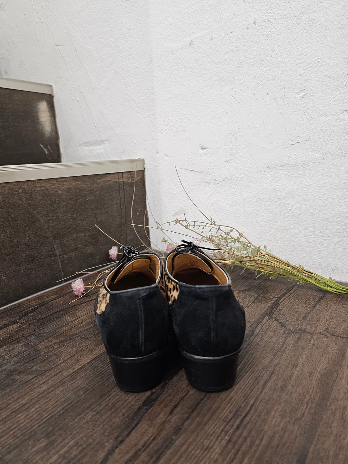 Ginza Yoshinoya 레오파드 송치 스웨이드 로퍼(박스X새제품) 상품이미지5