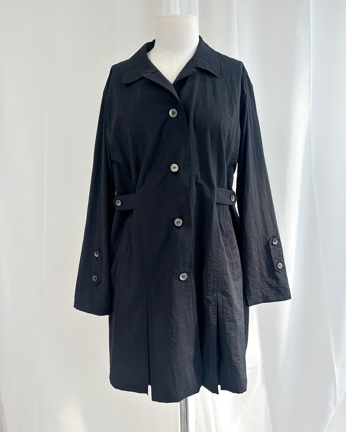 Harpers Bigot 밑단 맞주름 윈드브레이커 롱 자켓 상품이미지8