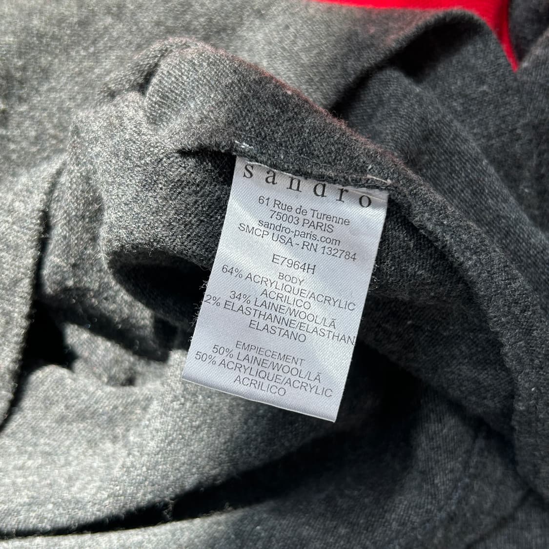 산드로 컬러블록 래글런 니트 스웨터 상품이미지7