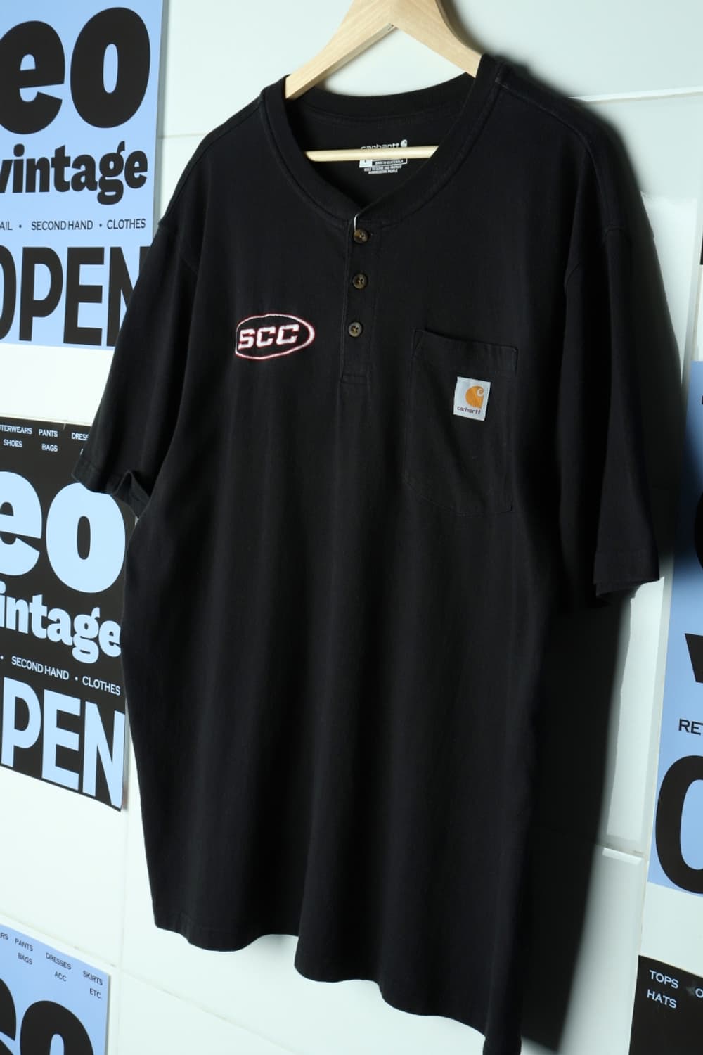 (L-3XL) 칼하트 반팔 티셔츠 USA 헨리넥 빅사이즈-H31834 상품이미지1