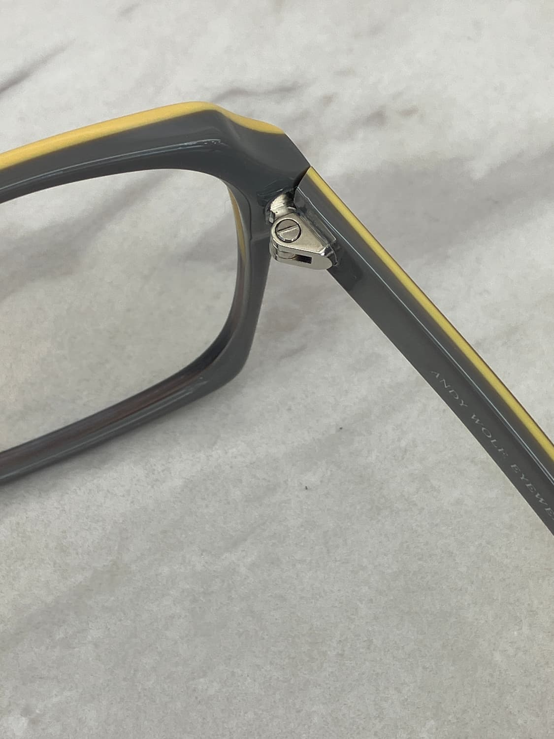 앤디 울프 Andy wolf 앤틱 모카옐로우 스퀘어 뿔테 안경 상품이미지2