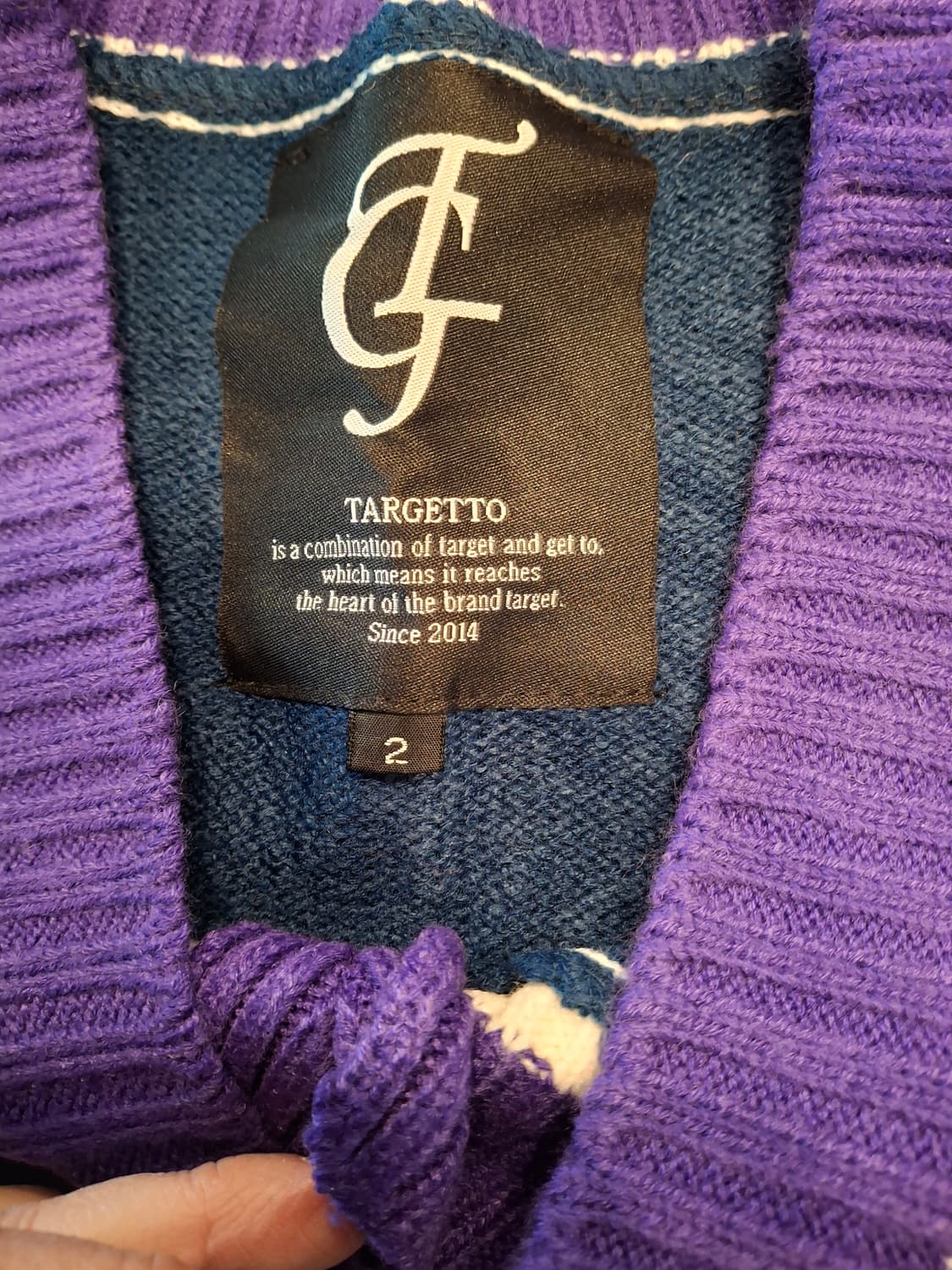 (마지막특가) 타게토 배색 니트 상품이미지3