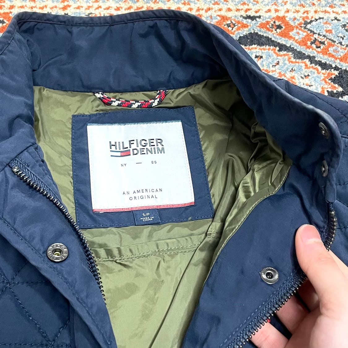 타미힐피거 네이비 퀼팅 자켓 여성S  상품이미지4