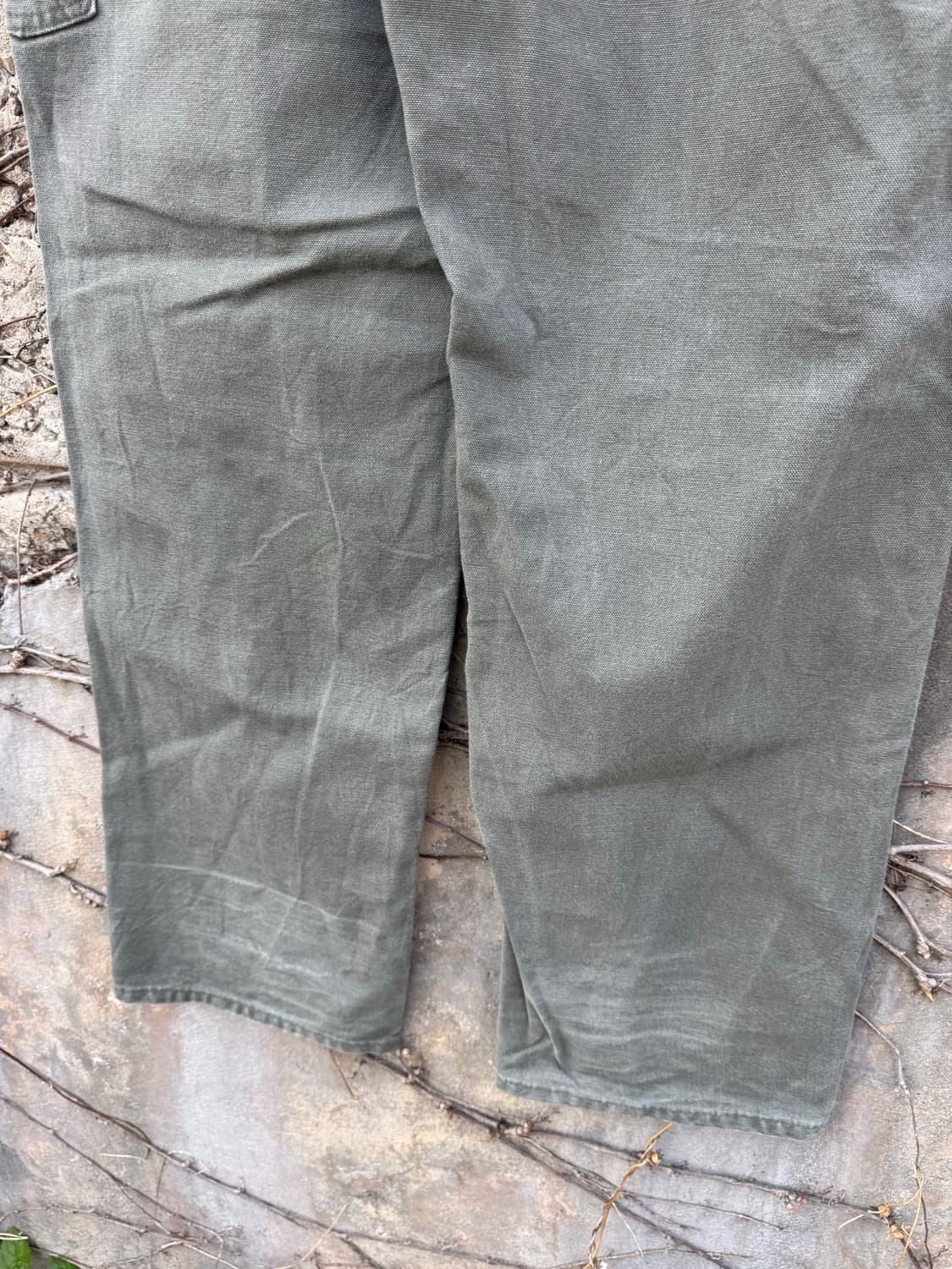 칼하트 빈티지 b11 모스그린 페이딩 카펜터 싱글니 워크 팬츠 상품이미지6