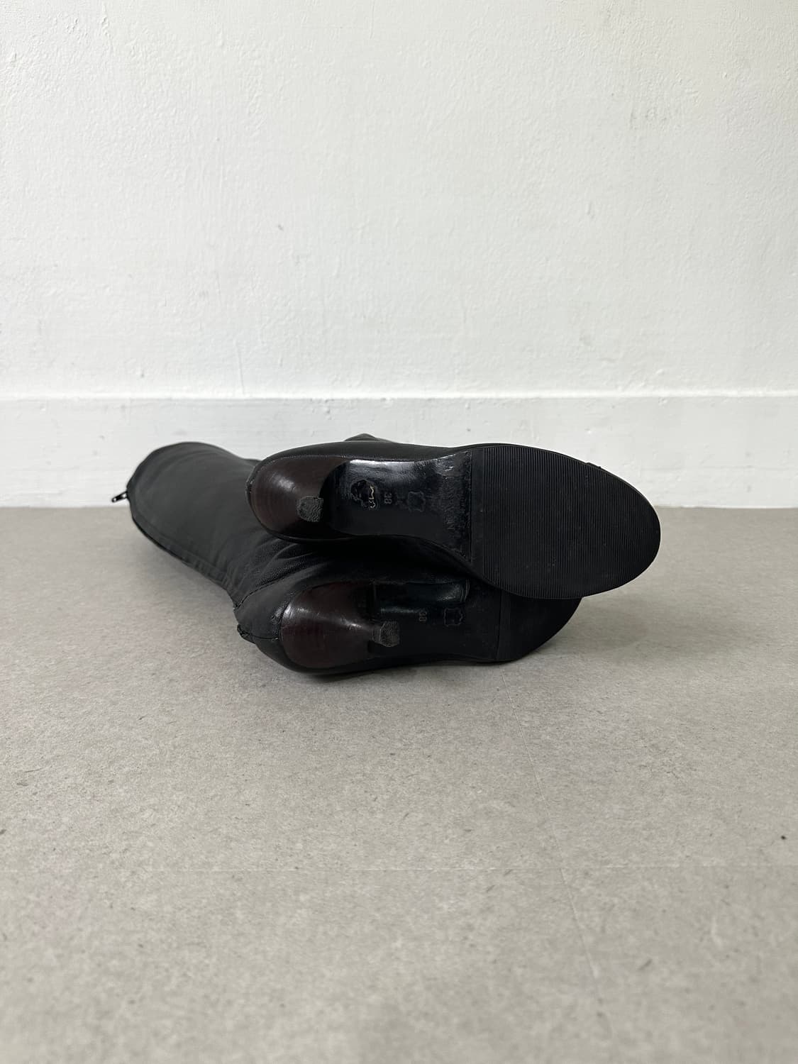 랑방 발레코어 키튼힐 레더 롱부츠 상품이미지7