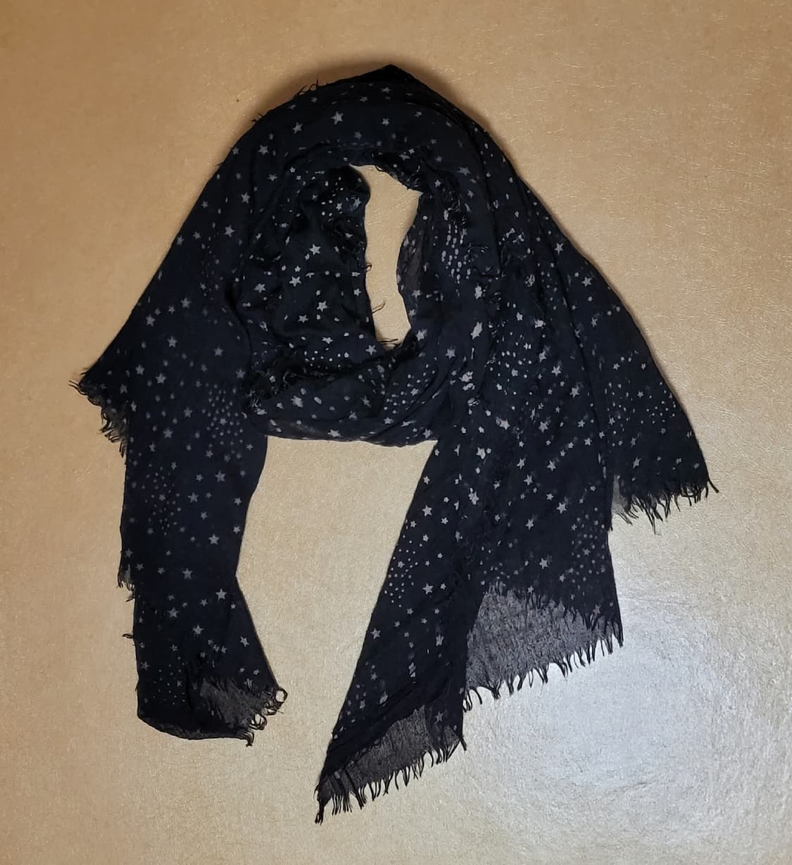 블랙 스타 패턴 스카프 상품이미지2