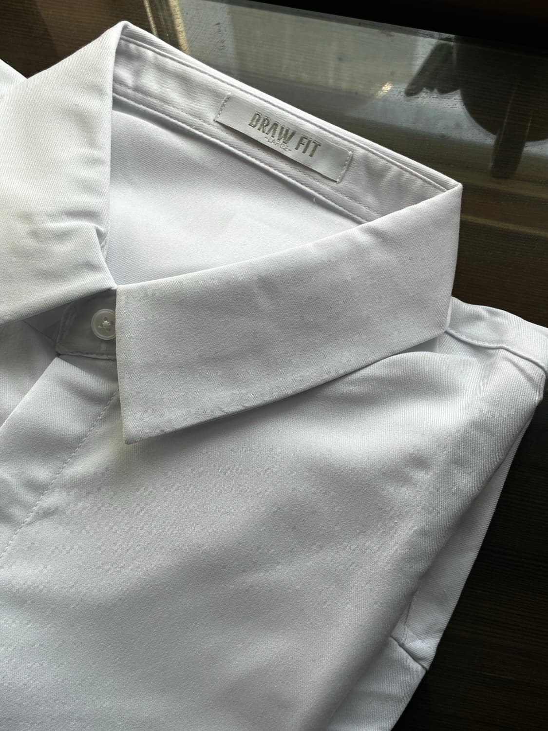 (L) 드로우핏 오버사이즈 히든 미니멀 셔츠 [WHITE] 판매 상품이미지10