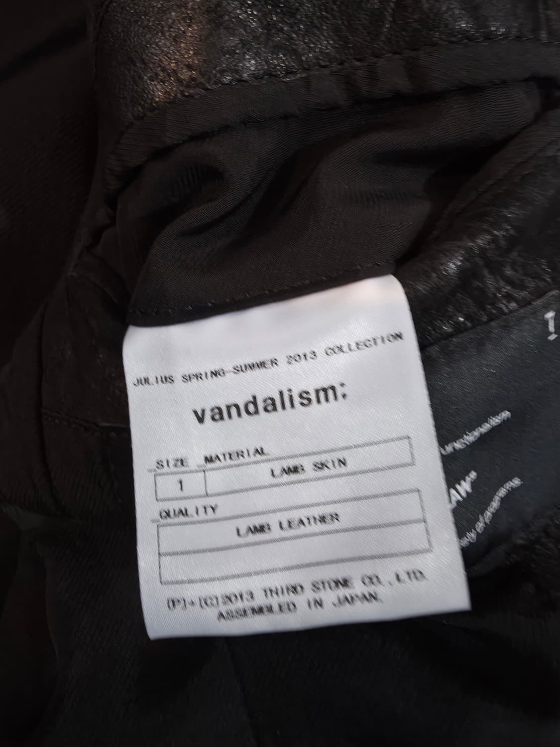 Julius_7  13ss  vandalism leather blazer 상품이미지7