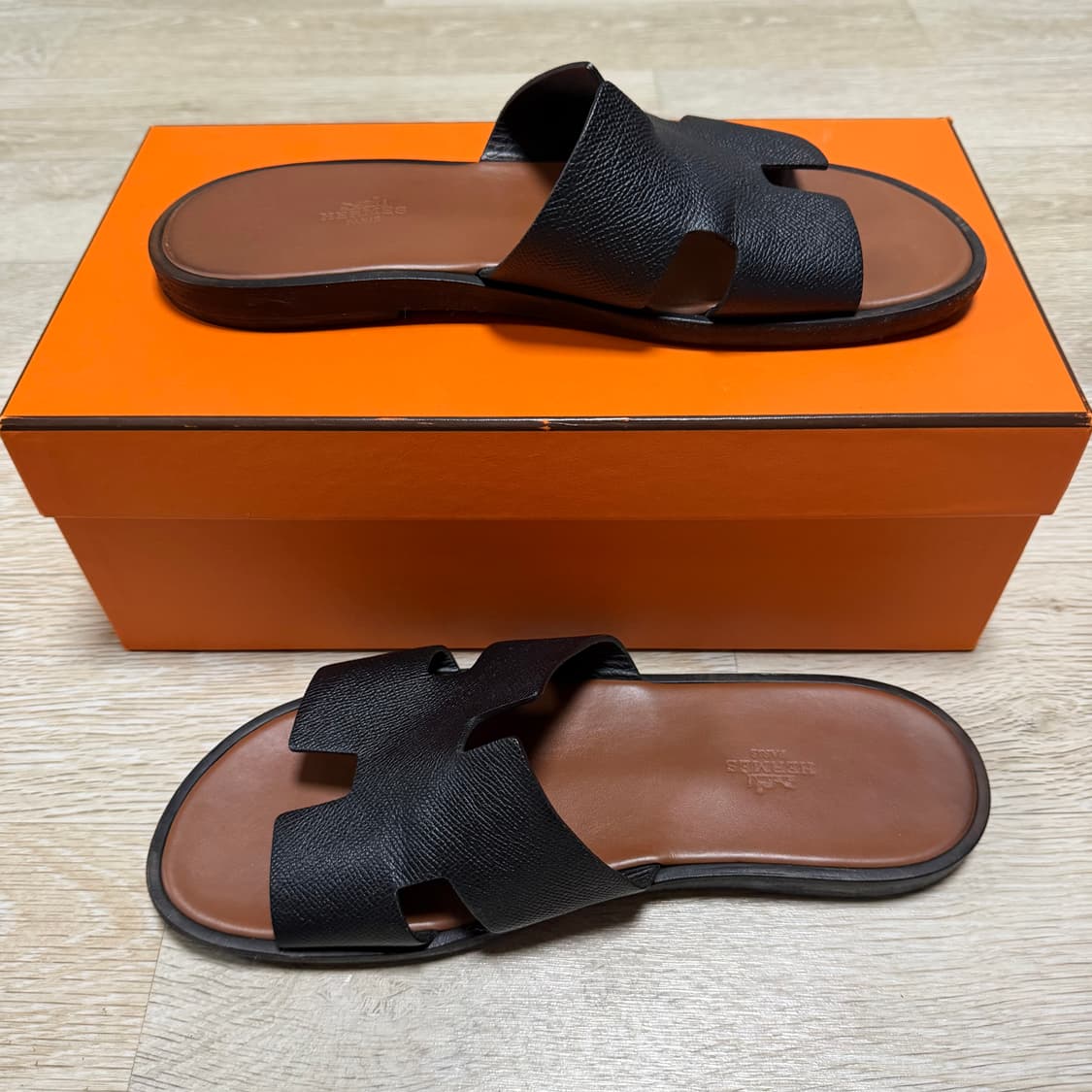 [S+급/42.5] 에르메스 이즈미르 투톤컬러 샌들 슬리퍼 상품이미지5