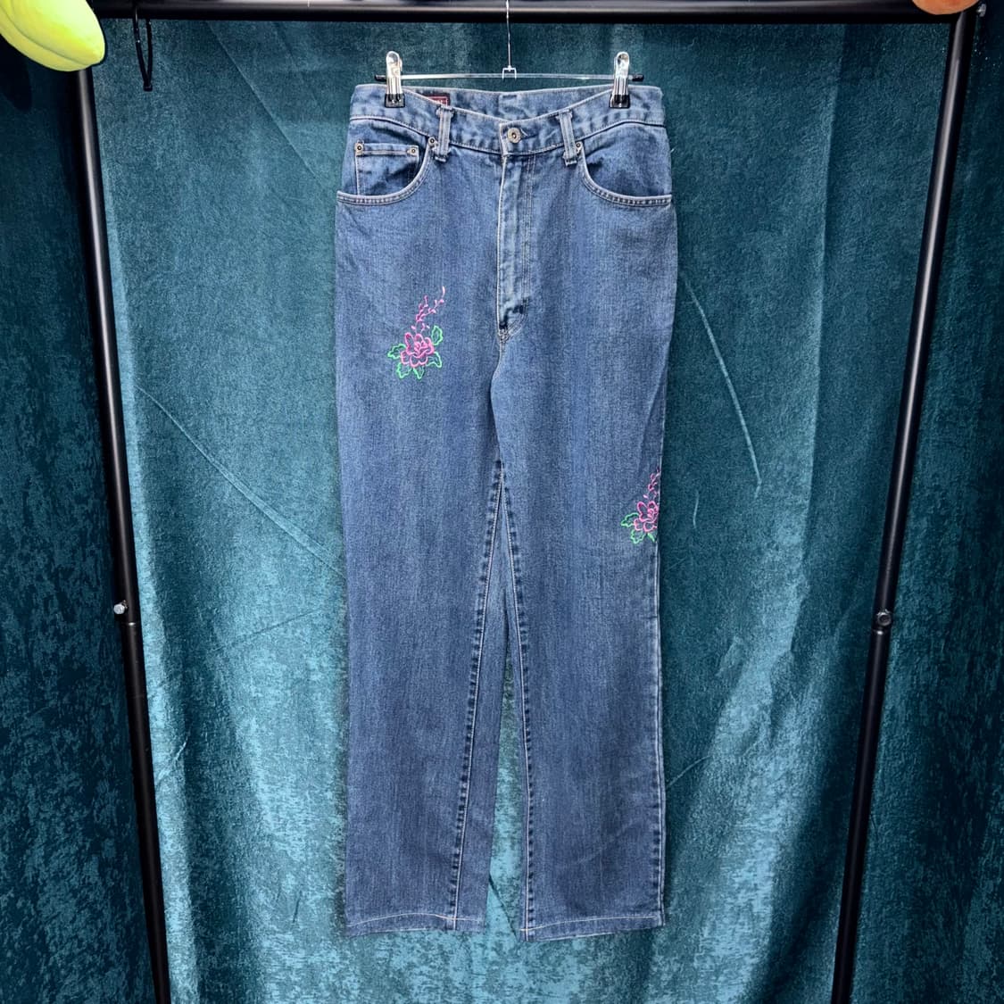 (30) 00s 에드윈 소프트진 플로럴 자수 데님 팬츠 상품이미지1