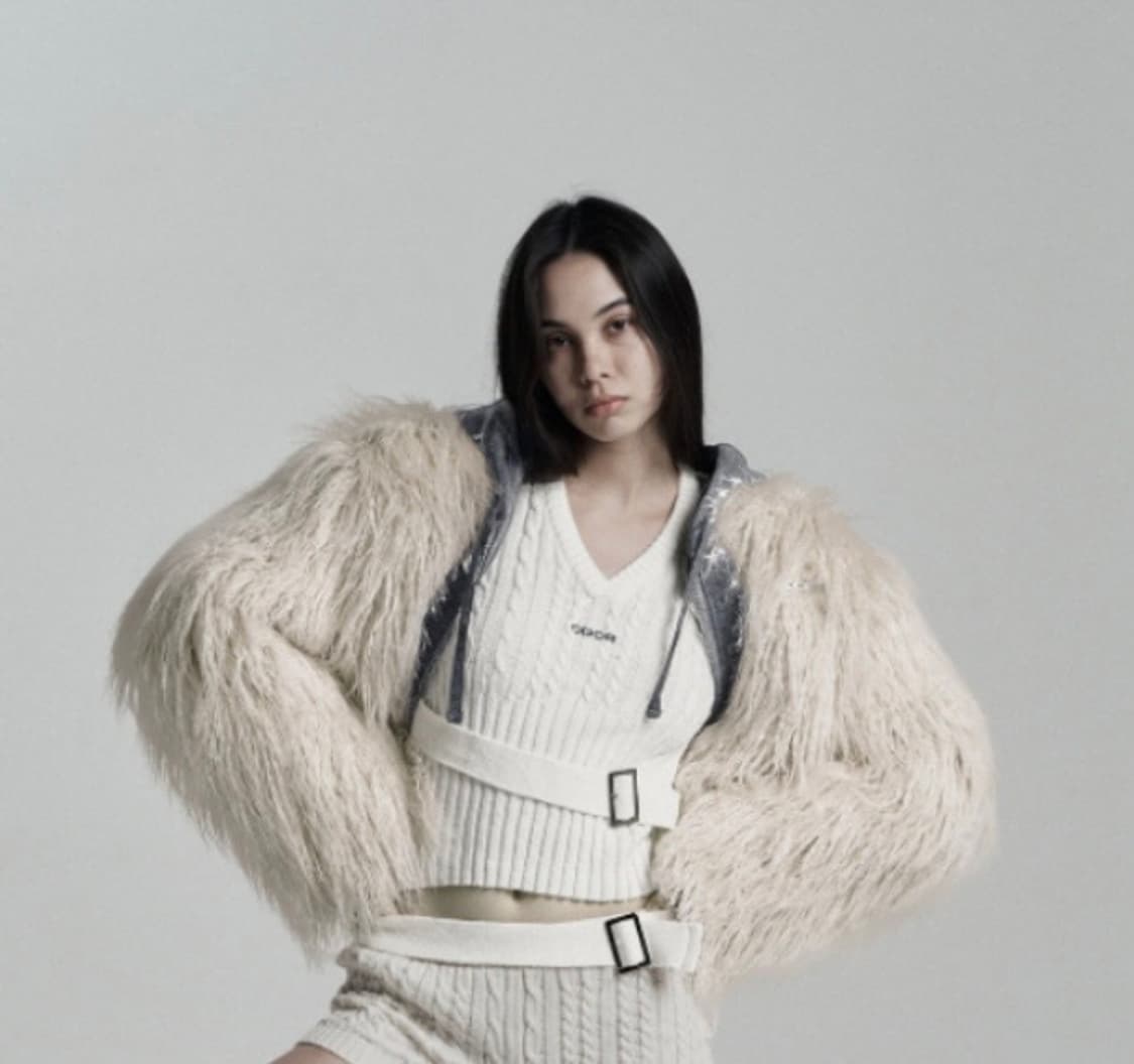 [택있는새상품] ODOR 오도어 크러스티 후드 퍼 자켓 크림 바닐라 상품이미지1