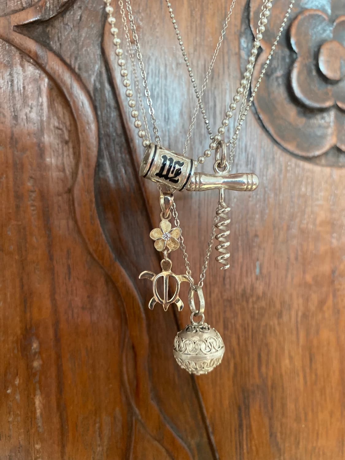 antique bell 925silver necklac 상품이미지7