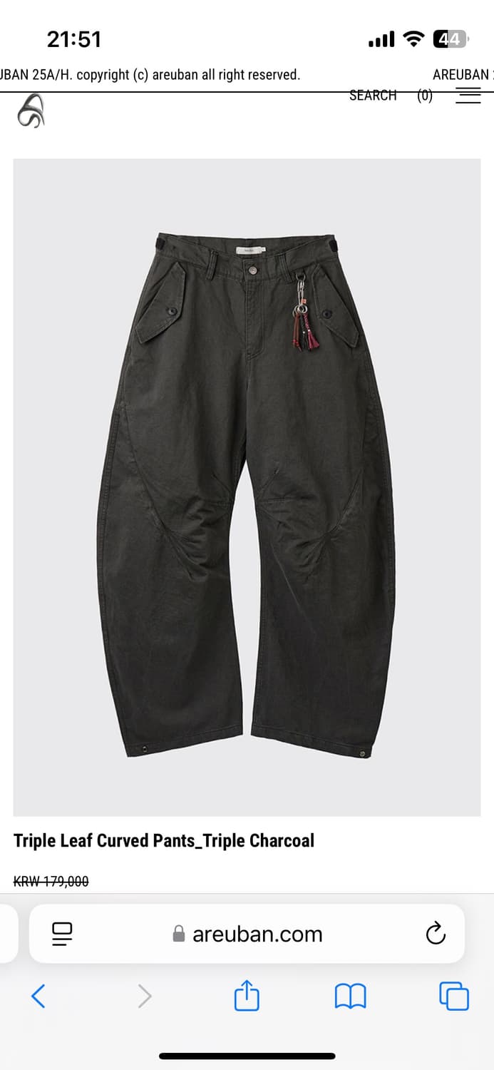 (2) 아르반 커브드 팬츠 차콜 상품이미지1