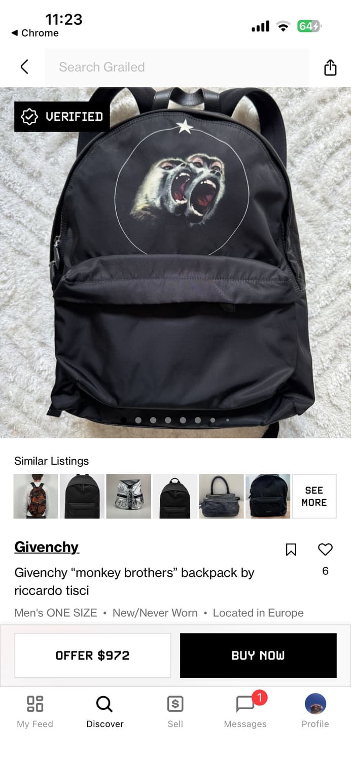 Givenchy FW16 Monkey Brothers Backpack 상품이미지2