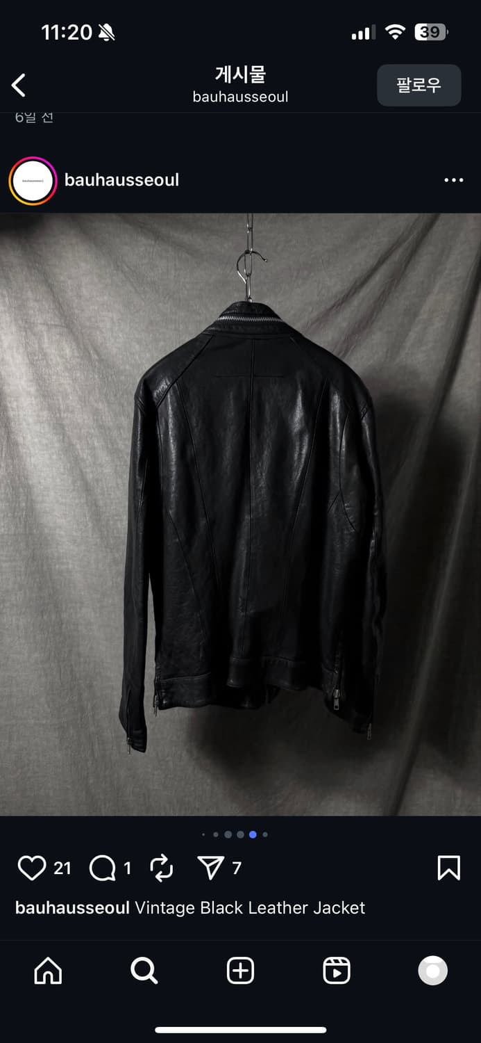 빈티지 양가죽 레더 자켓 상품이미지8