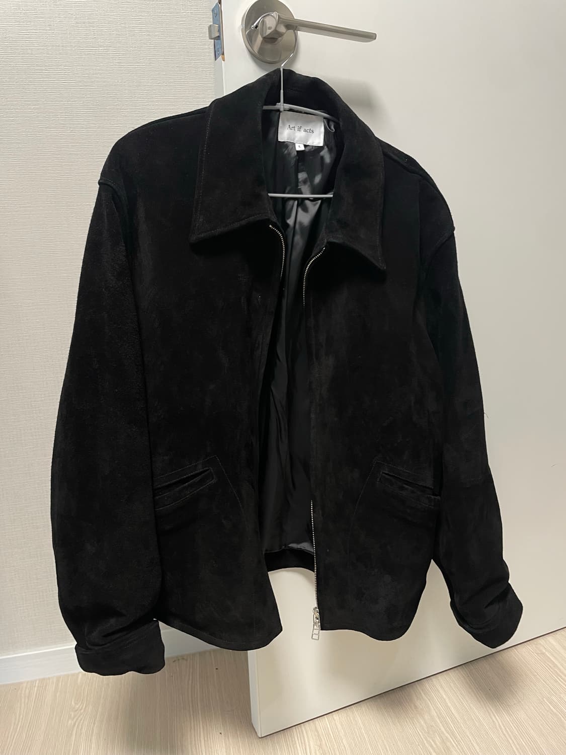 Art if act 스웨이드자켓 L 블랙 상품이미지1