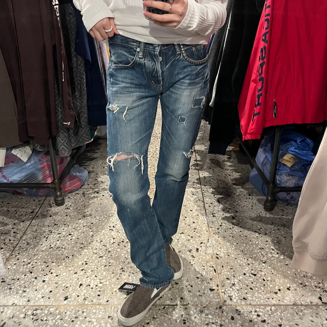 상품:HYSTERIC GLAMOUR 히스테릭 글래머 디스트로이드 슬림 데 상품이미지4