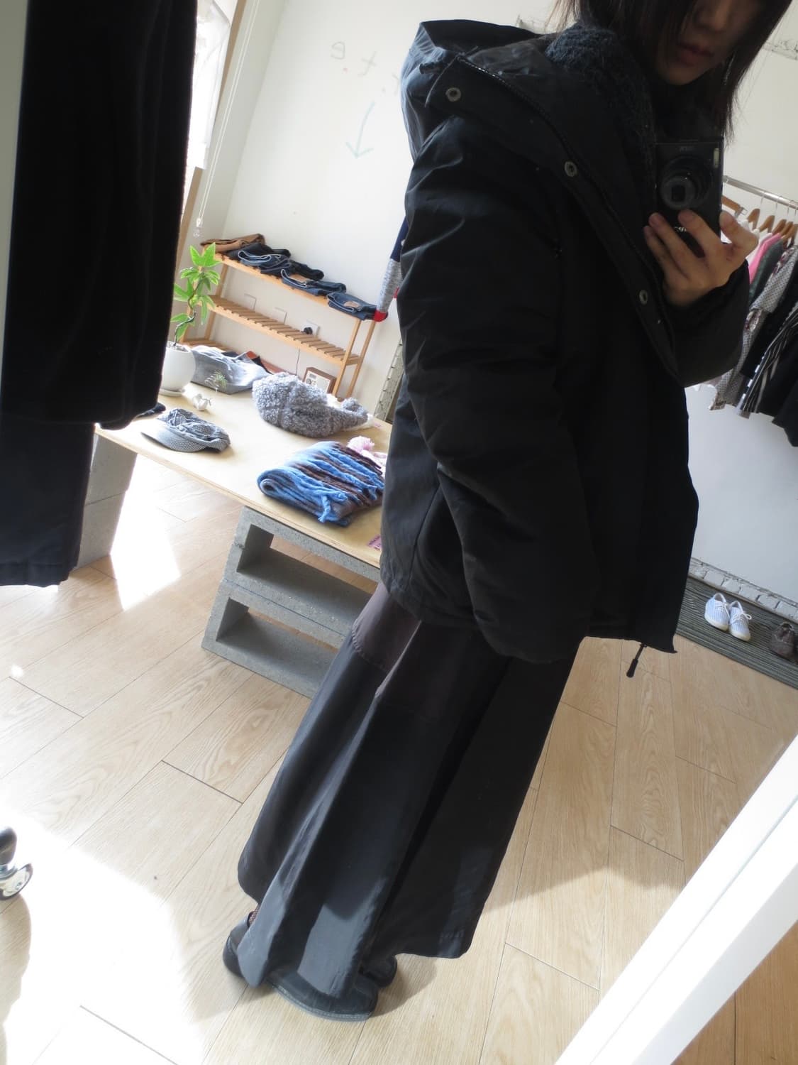 vintage black down jacket 상품이미지7