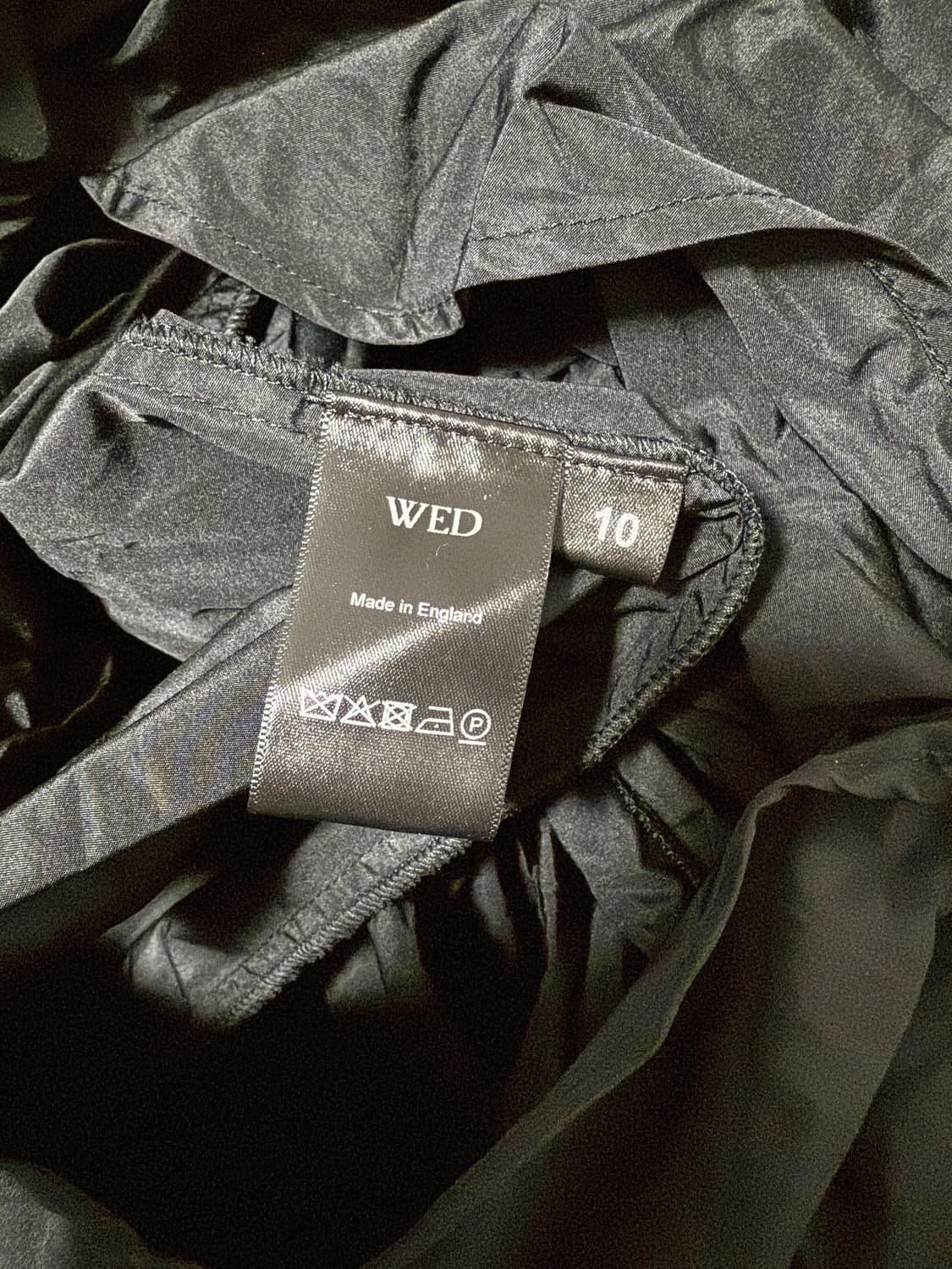 웨드 스튜디오 태피터 시그니처 타이 스커트 블랙 상품이미지9