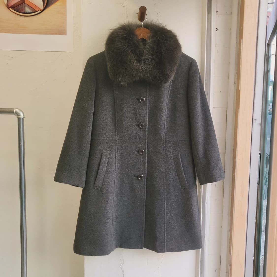 블루폭스퍼 앙고라 코트 상품이미지1