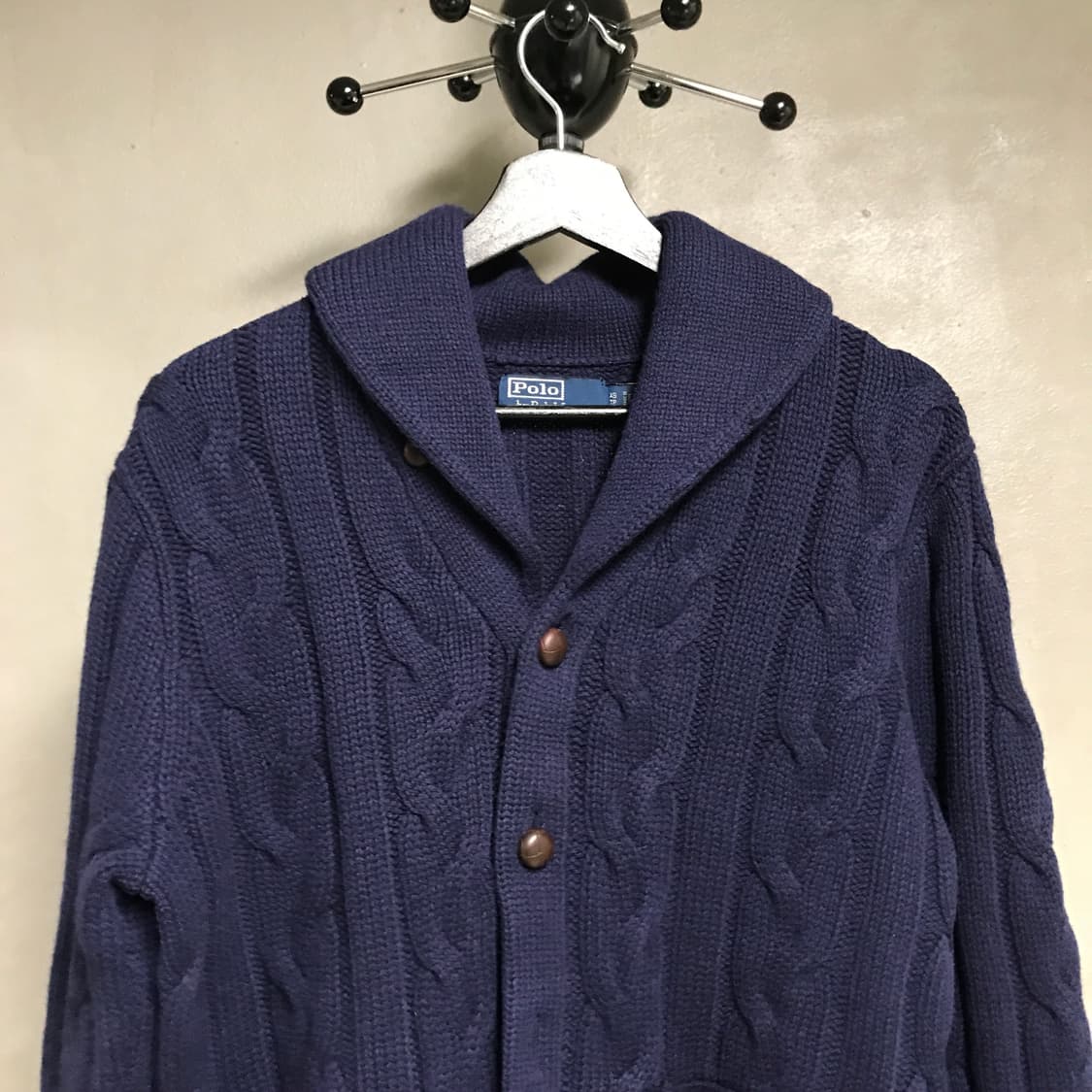 폴로 랄프로렌 숄카라 케이블 가디건 네이비 XS(W) 상품이미지2