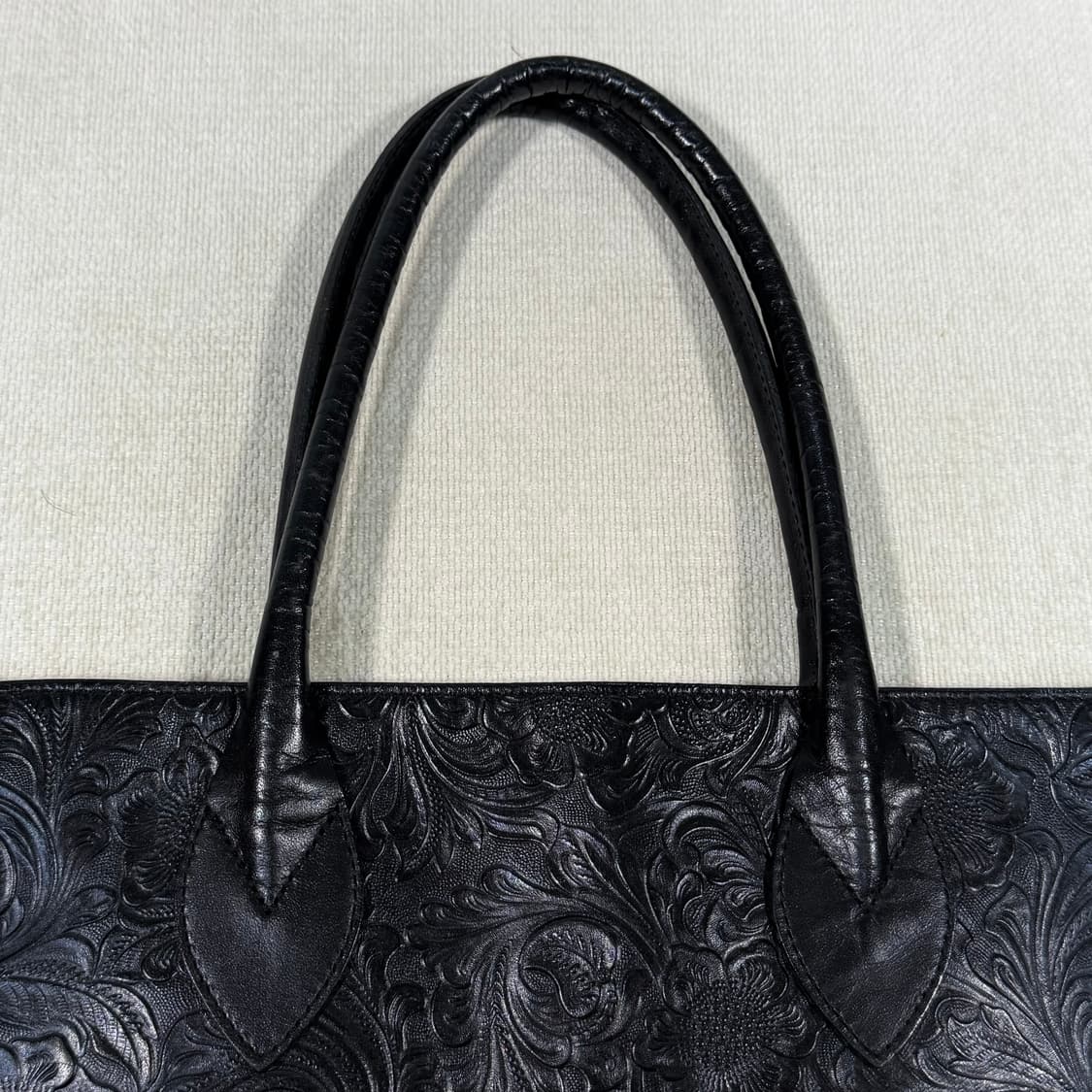 Beaded fringe Black Tote Bag 상품이미지5