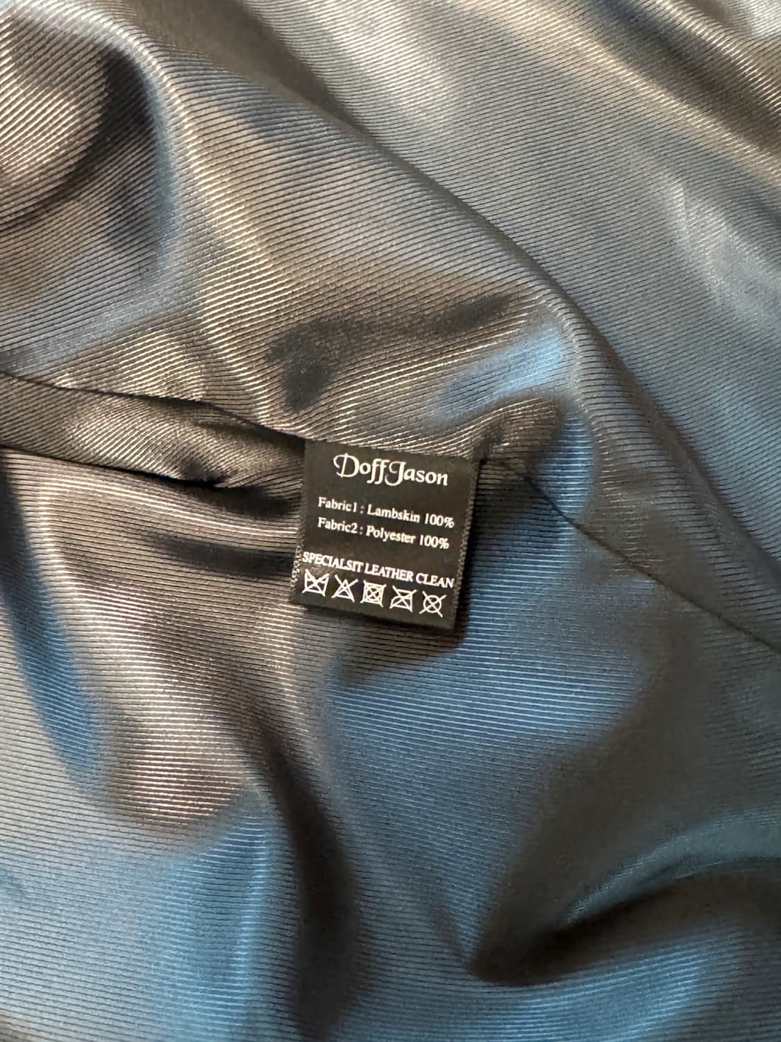 [L] 도프제이슨 오버핏 램스킨 싱글 자켓 상품이미지7