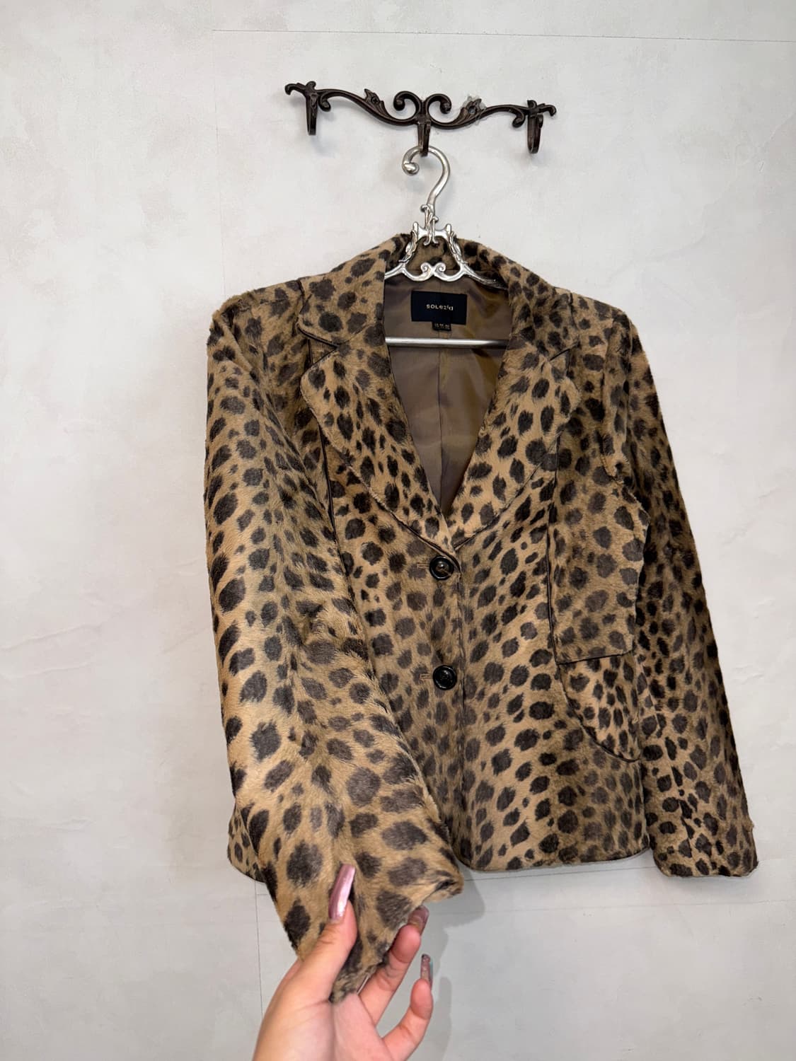 Brown leopard fur jk/sk setup 상품이미지6