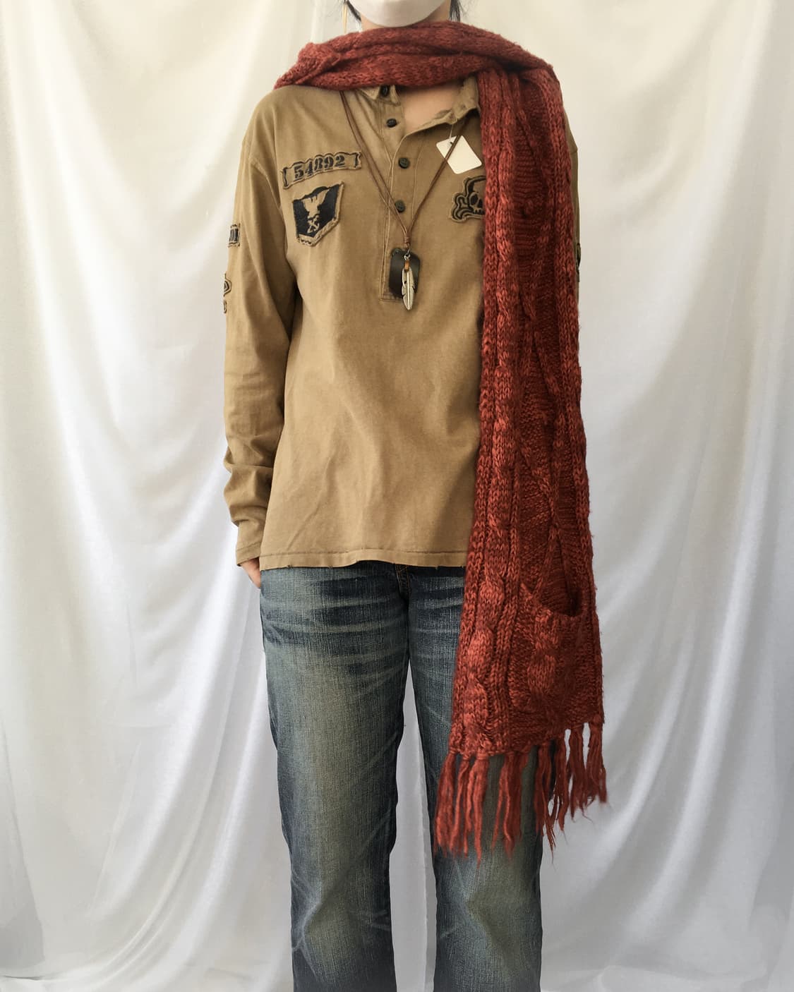  hood layer knit muffler 상품이미지8