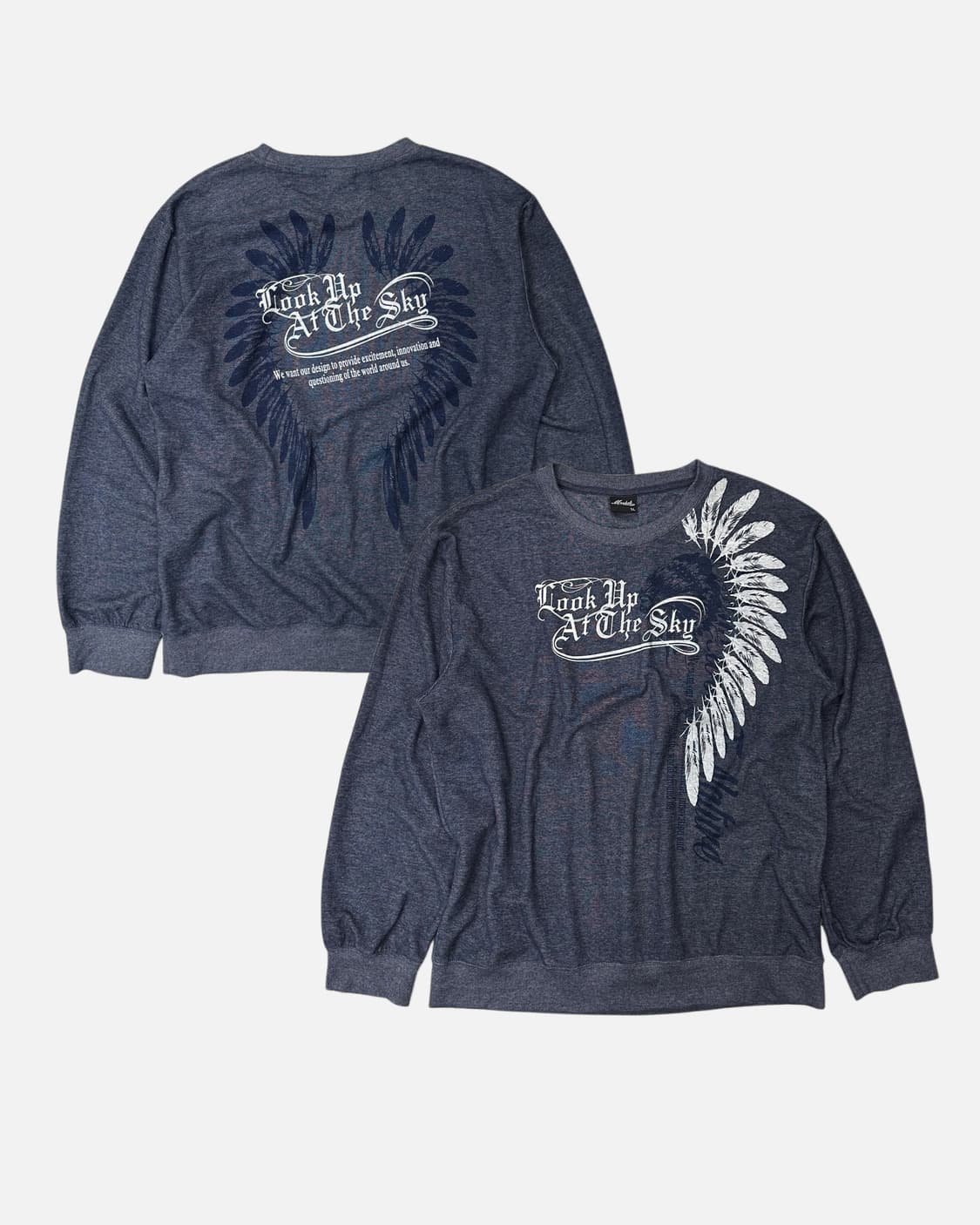 melange blue indian sweatshirt 상품이미지1
