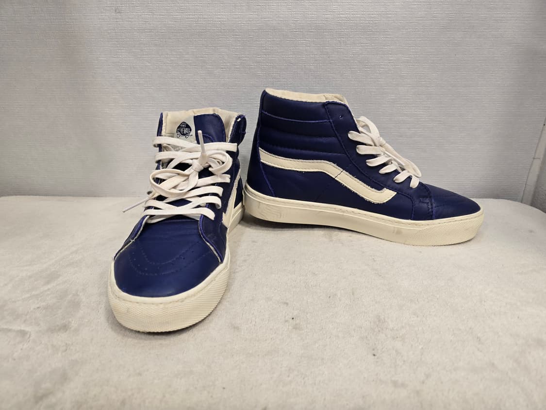 반스 네이비 가죽 하이탑 스니커즈 245~250 상품이미지5