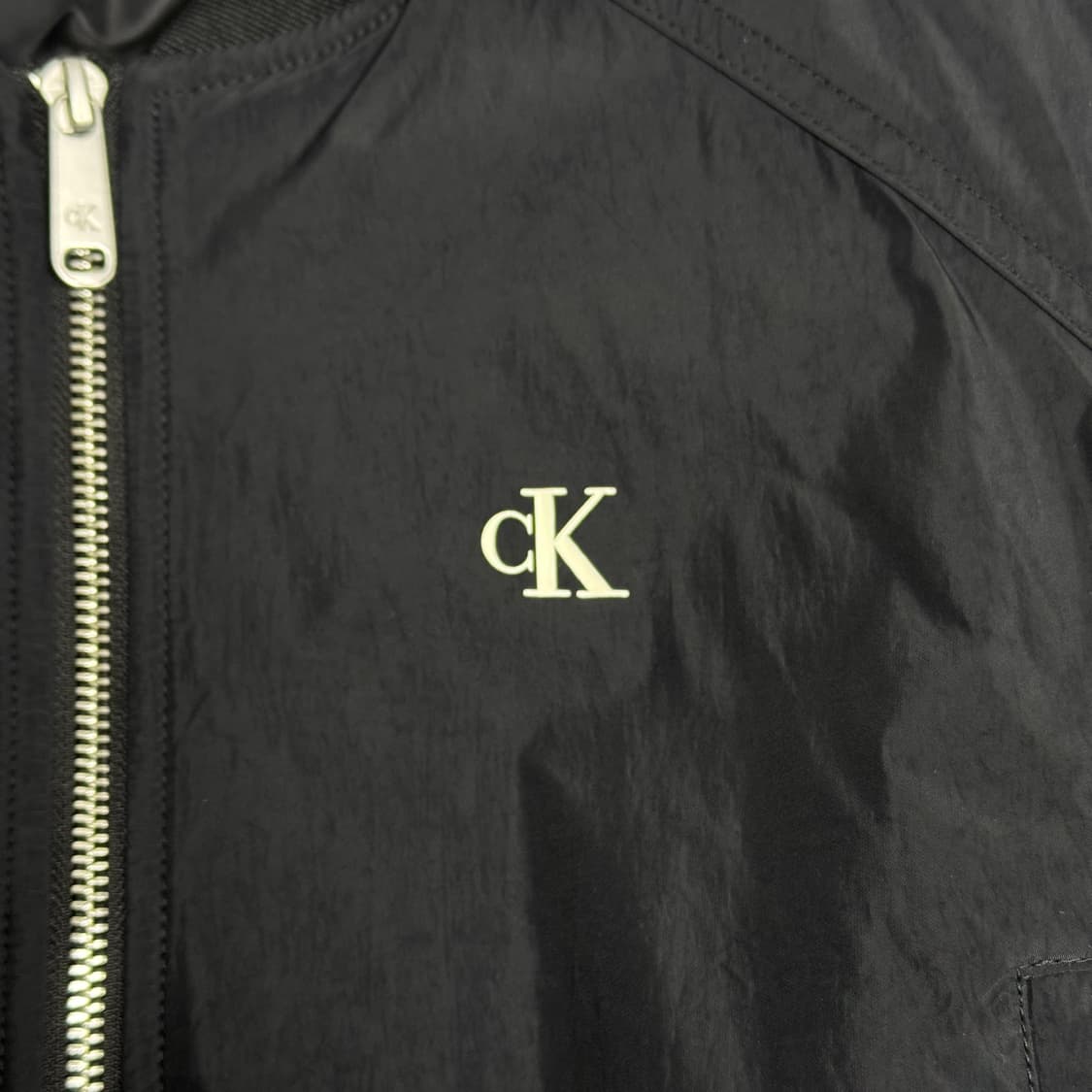 CK 새틴 크롭 봄버 자켓 상품이미지2