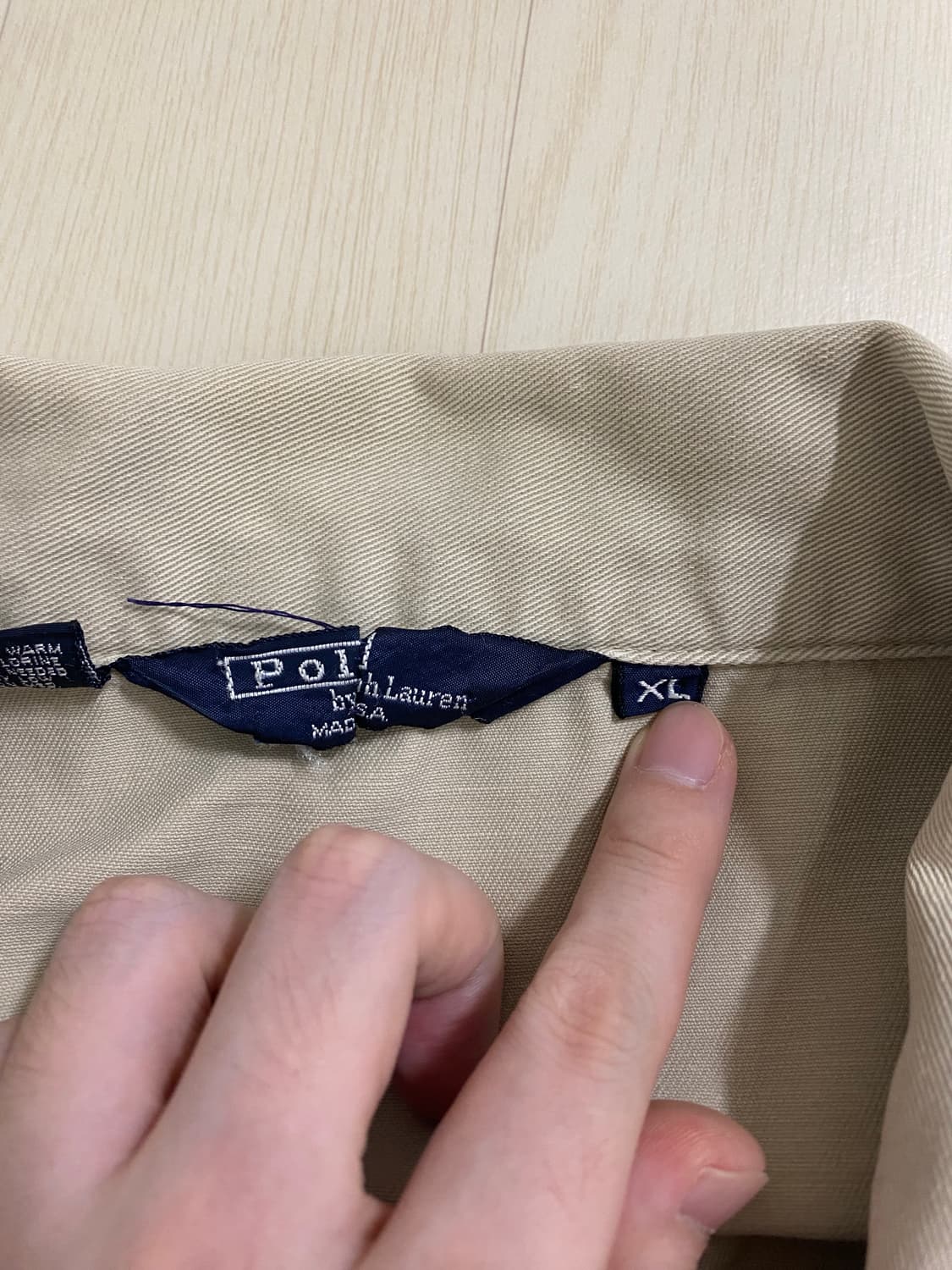 90s made usa 빈티지 폴로 코튼 자켓 뤡코즈 블라인드파일즈 상품이미지4